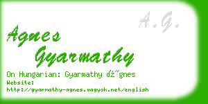 agnes gyarmathy business card